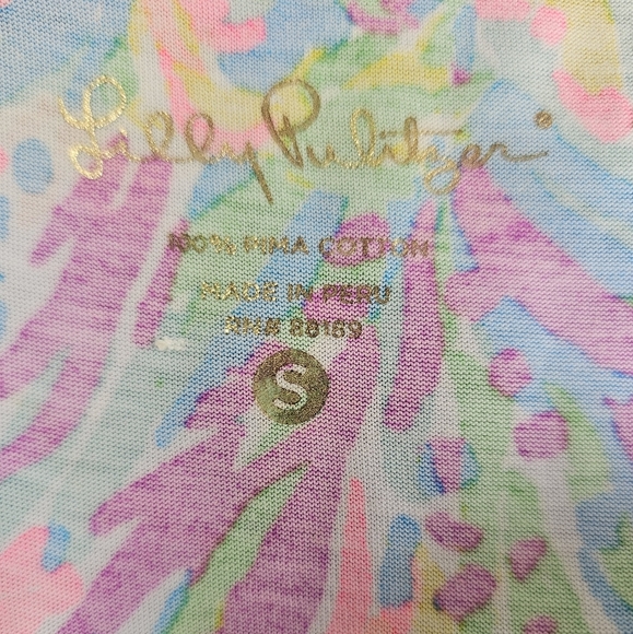 Lilly Pulitzer Pink and Blue Tropical Ruffled Sundress, Size S - Picture 7 of 7